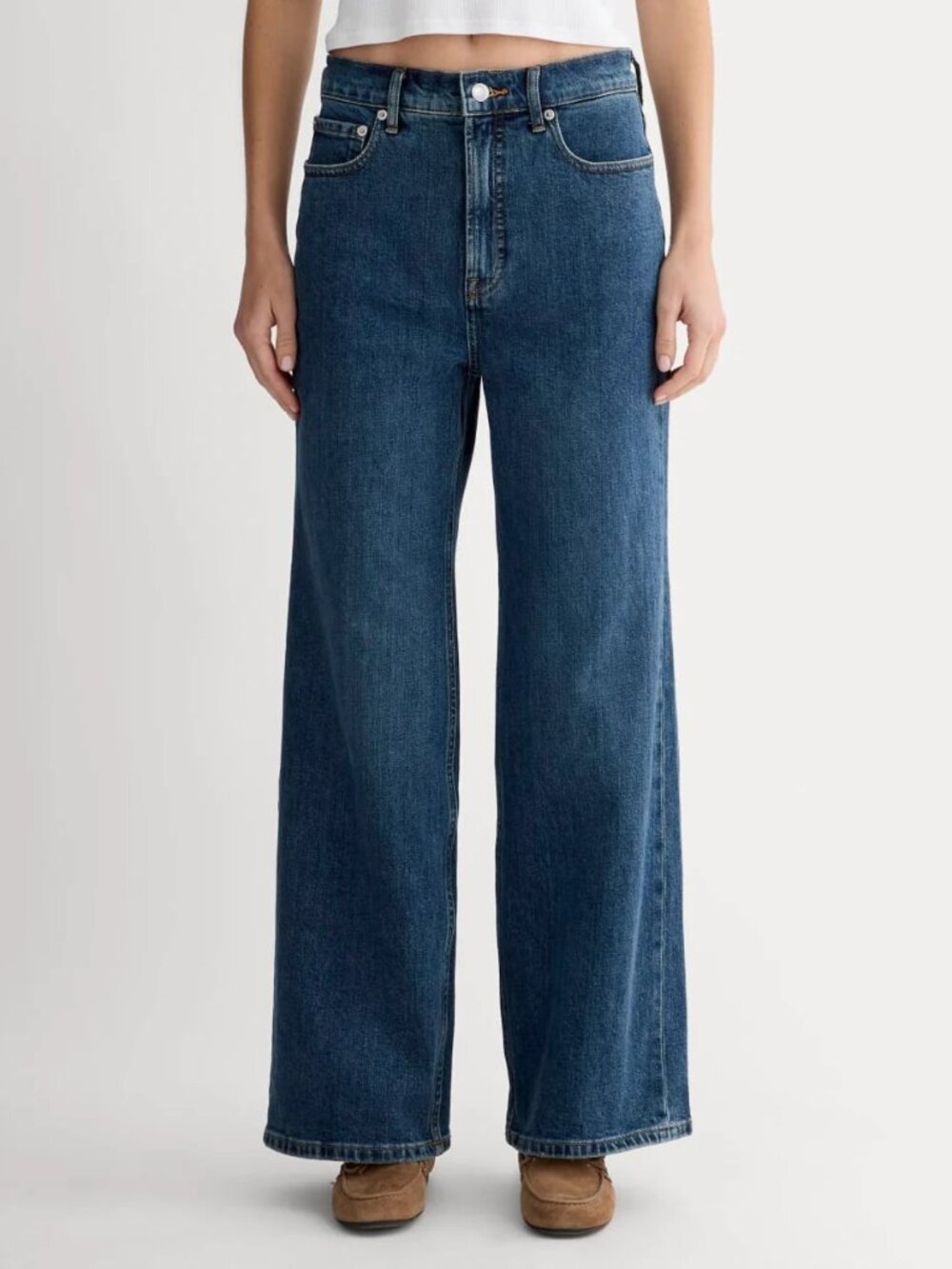 Everlane Way-High Sailor Jeans in Deep Blue — Size 28